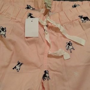 Punk jcrew pj pants boston terrier